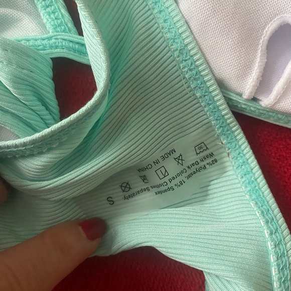 Mint Green Ribbed Bikini Set - Picture 4 of 6